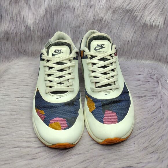 Nike Air Max Thea Jacquard Premium Print Shoes Womens Size 5.5 Ivory Blue Grey - Picture 3 of 7